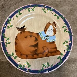 Sakura Garden Cats Salad Dessert‎ Plate 8" Tabby